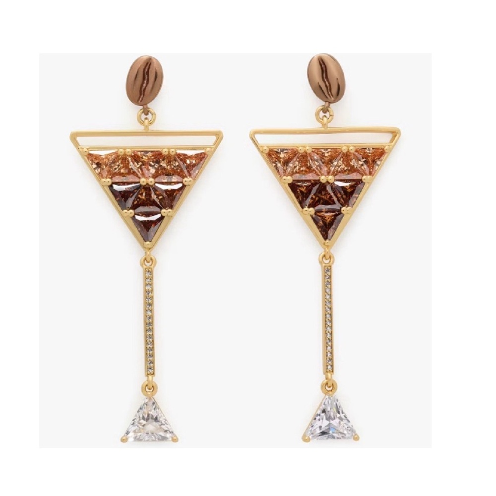 $168 Kate Spade Shaken And Brewed Statement Earrings